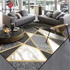Напольный коврик в европейском стиле с мраморными золотыми линиями для гостиной, дивана, журнального столика