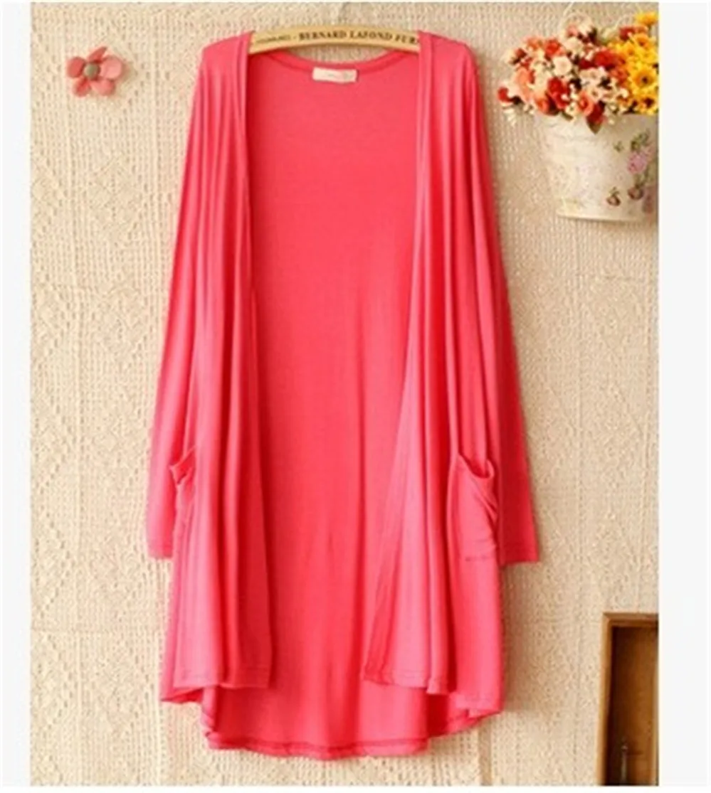 Недорогой универсальный женский кардиган на весну-осень 2021 длинная верхняя