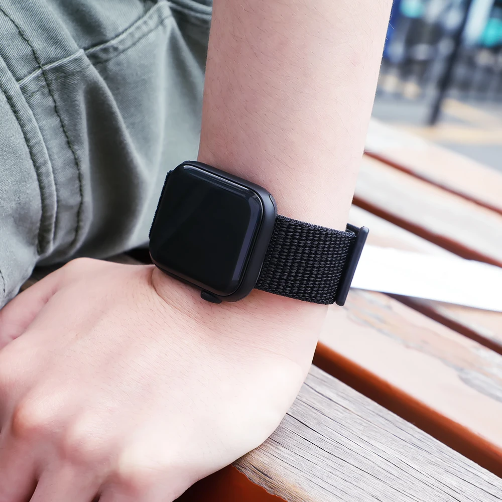 Последняя нейлоновый ремешок für apple watch группа 4 44 мм/40 мм, correa apple watch 3 42 мм/38 мм iwatch серии 4/3/2 bunte stecker чехол для телефона на руку