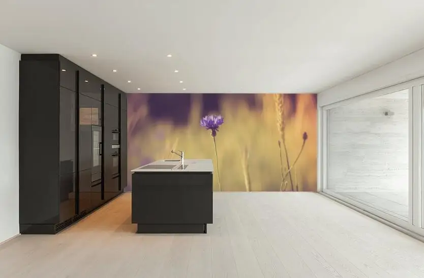 3d обои на заказ винтажные фотообои с цветущими цветами Васильков для гостей