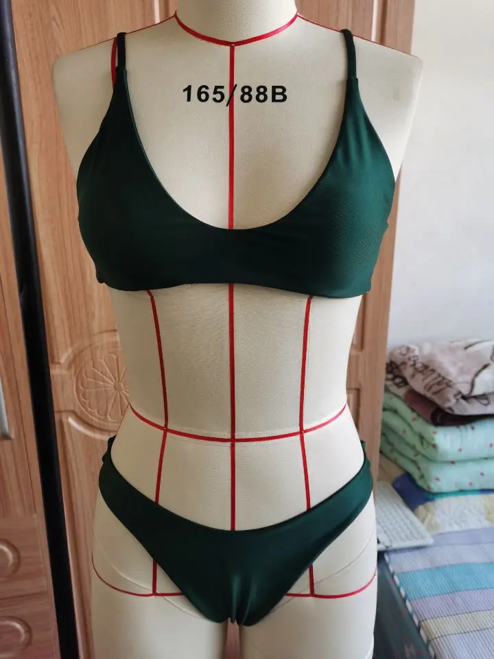 

Swimsuit 2021 New Solid Color Strap Bikini Sexy Swimsuit Sexy Bikini female split Bandage braided beach suit swimwear women