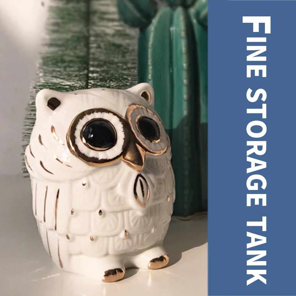 Металлическая коробка для монет и денег банка хранения Копилка в форме совы