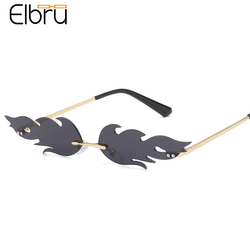 Мужские и женские солнцезащитные очки Elrru в форме пламени винтажном стиле