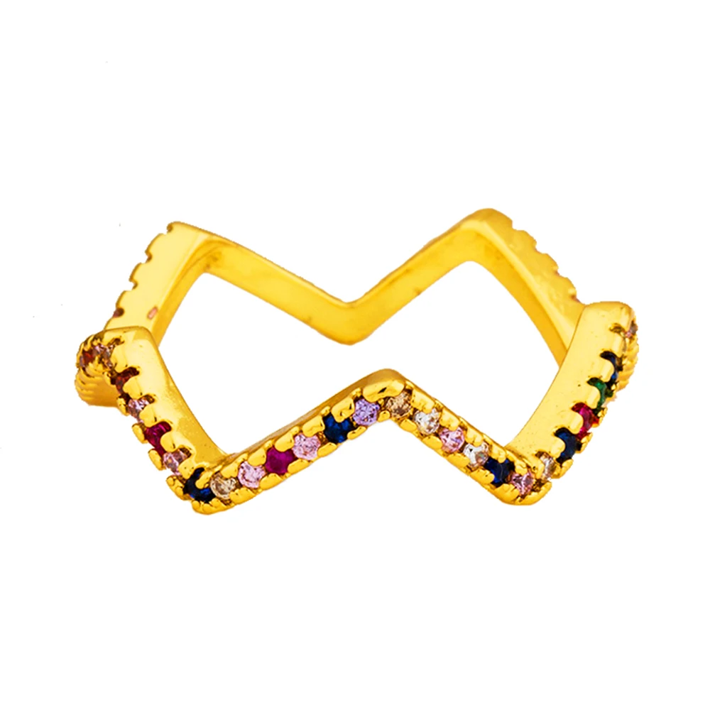 Модные кольца в простом дизайне с морскими волнами кольцо кристаллом океанского