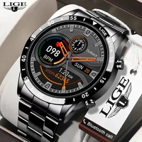lige bluetooth call smart watch men full touch screen sports fitness watch ip67 waterproof bluetooth suitable for android ios