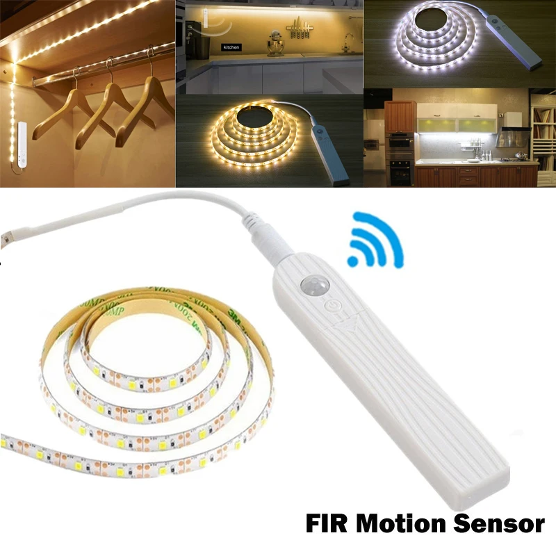 Светодиодная лента с датчиком движения для кухонного шкафа Водонепроницаемая