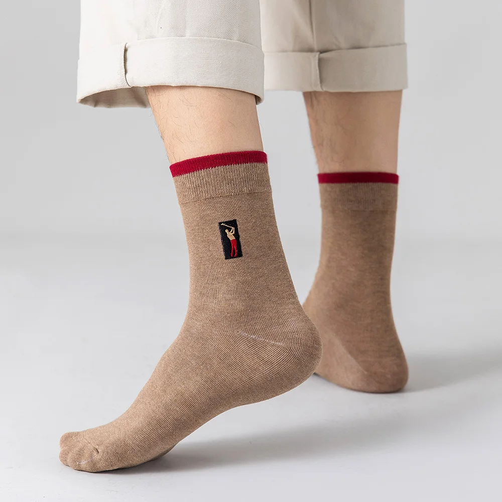 Носки мужские хлопковые дышащие брендовые мягкие в японском стиле повседневные