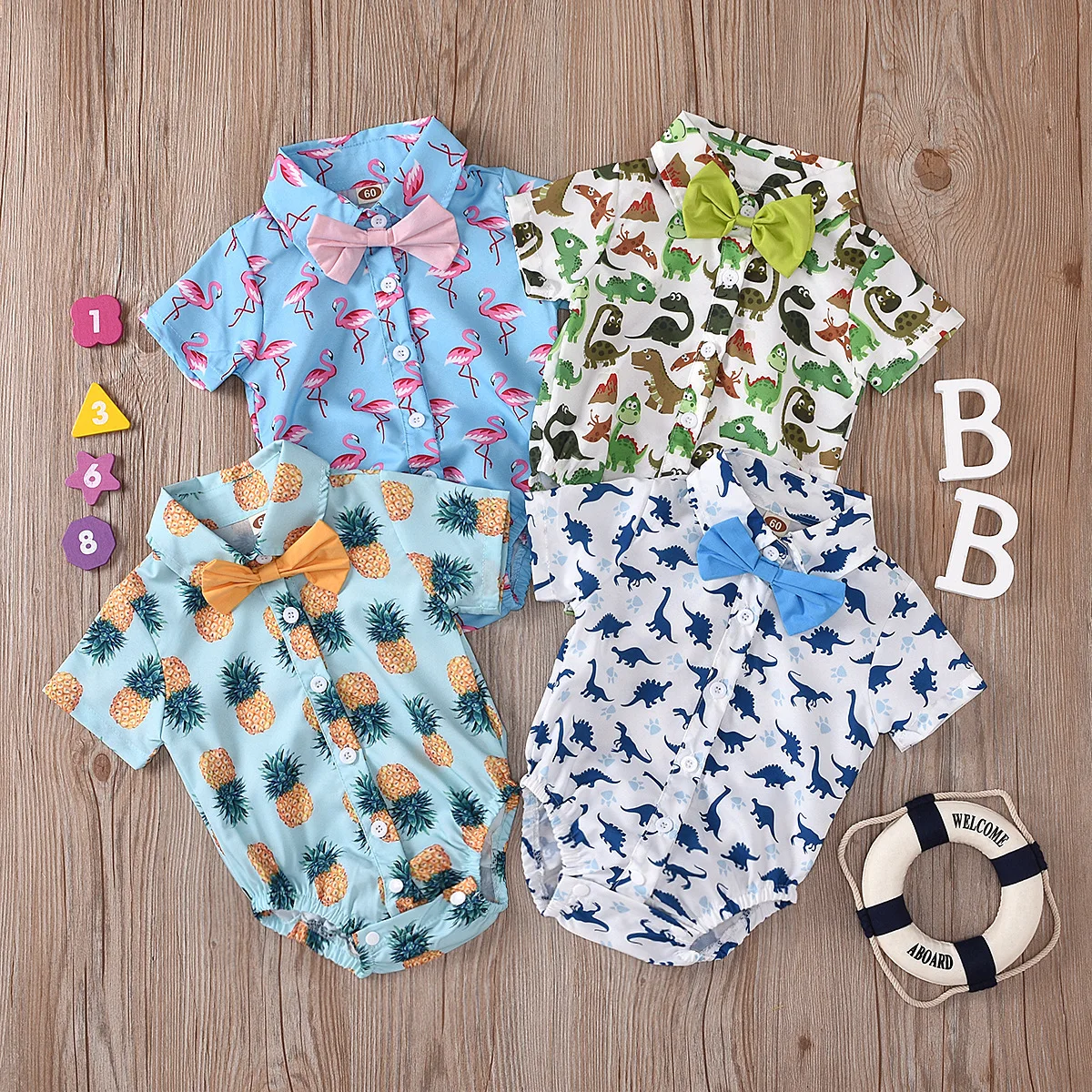 

Комбинезон для маленьких мальчиков, боди для младенцев, Комбинезоны для маленьких мальчиков, комбинезон с принтом в виде ананасов, боди, лет...