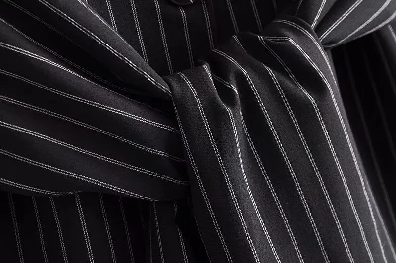 JRHYME Белый Полосатый Черный Повседневный Женский блейзер с вырезом куртки