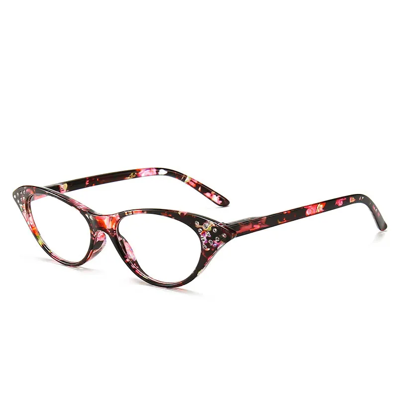 

2021 Retro Printed Flower Reading Glasses Cat Eye Eyewear Women Men Ultralight Presbyopic Glasses 1+1.5+2+2.5+3+3.5+4 Eyeglasses