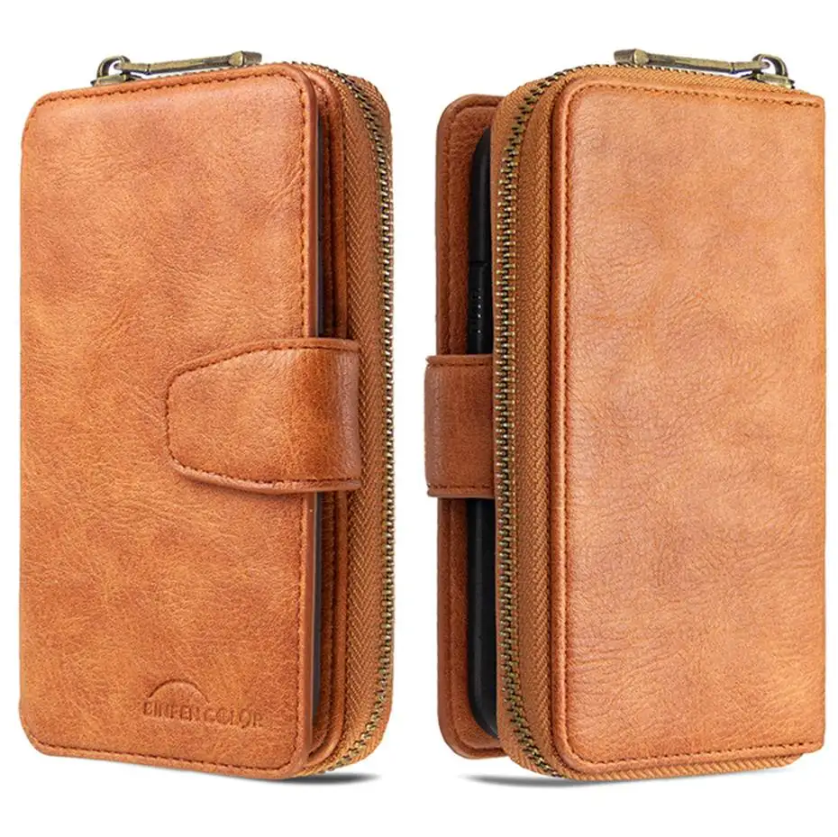 

Multi Function Zipper Wallet Phone Case For Xiaomi Redmi Note 9 7 8T Pro Redmi 7A 8A 8 K20 CC9 Pro Phone Case Cover