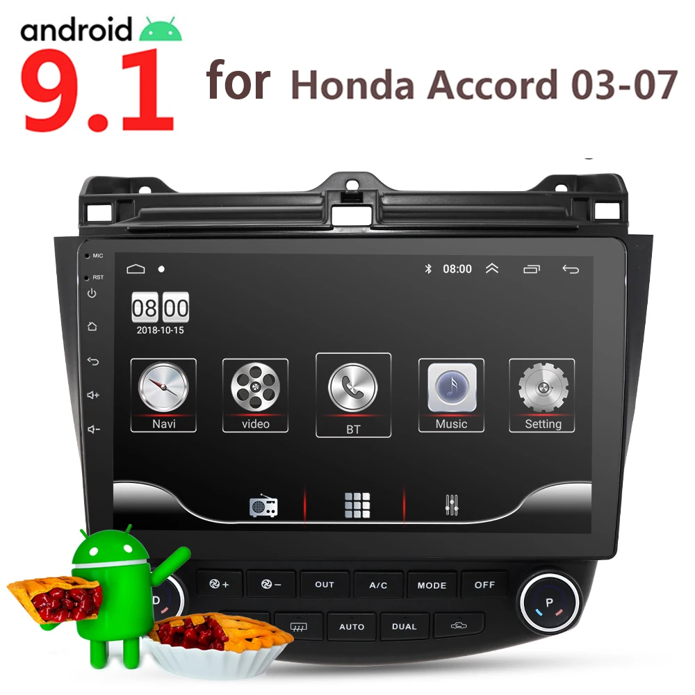 10 1 дюймов Android 9 автомобильное радио 2G RAM Авто Радио 2 Din GPS Wifi для Honda Accord 2003 2004 2005 2006