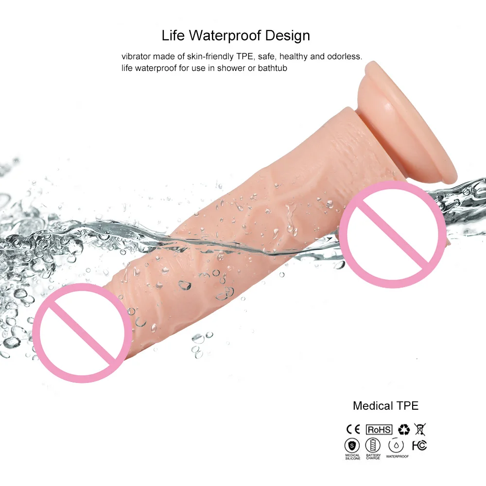 Большой фаллоимитатор на 20 скоростей реалистичный вибратор с сильной присоской