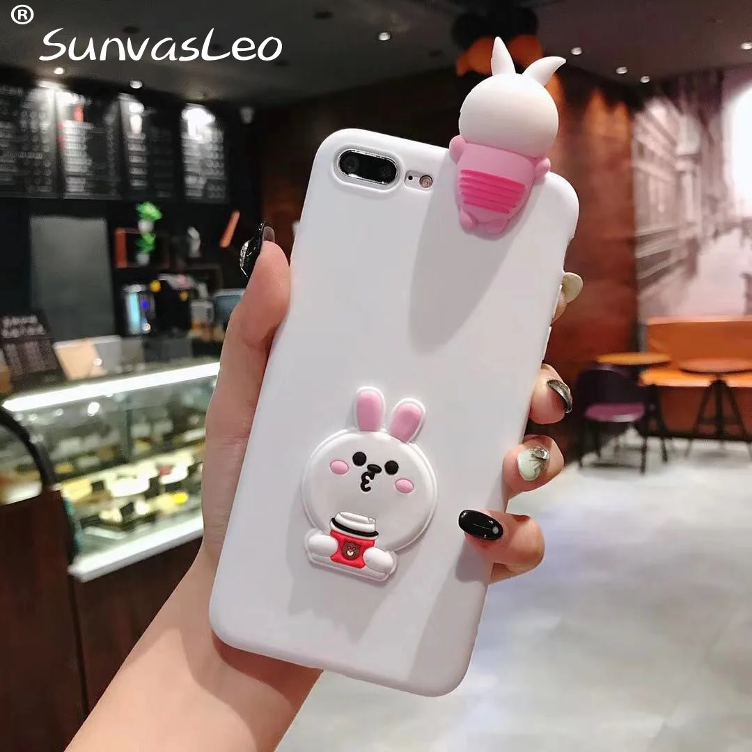 White Rabbit 3D мультфильм животных мягкий чехол для телефона чехол для samsung J3 J5 J7()() J510 J710 J330 J530 J730 J4 J6 J8 плюс J3 звезда - Цвет: White Rabbit