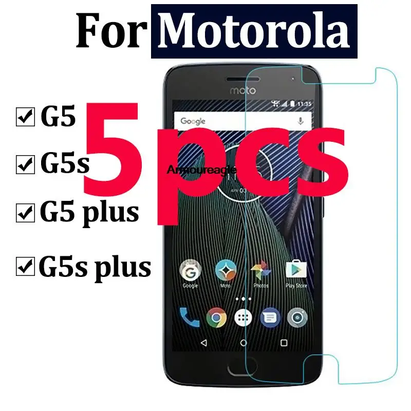 

5 шт./комплект, защитное закаленное стекло для motorola moto g5 g5s plus