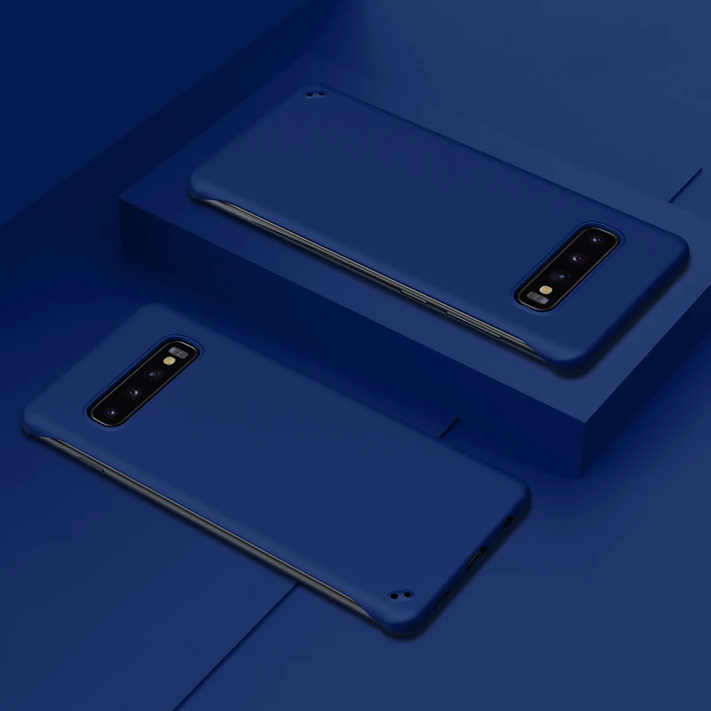 Тонкий Жесткий ПК Безрамное чехол для телефона для samsung Galaxy S9 S10 плюс S10e Примечание 10+ A10 A20 A30 A40 A50 A70 A7 A750 резиновый матовый чехол