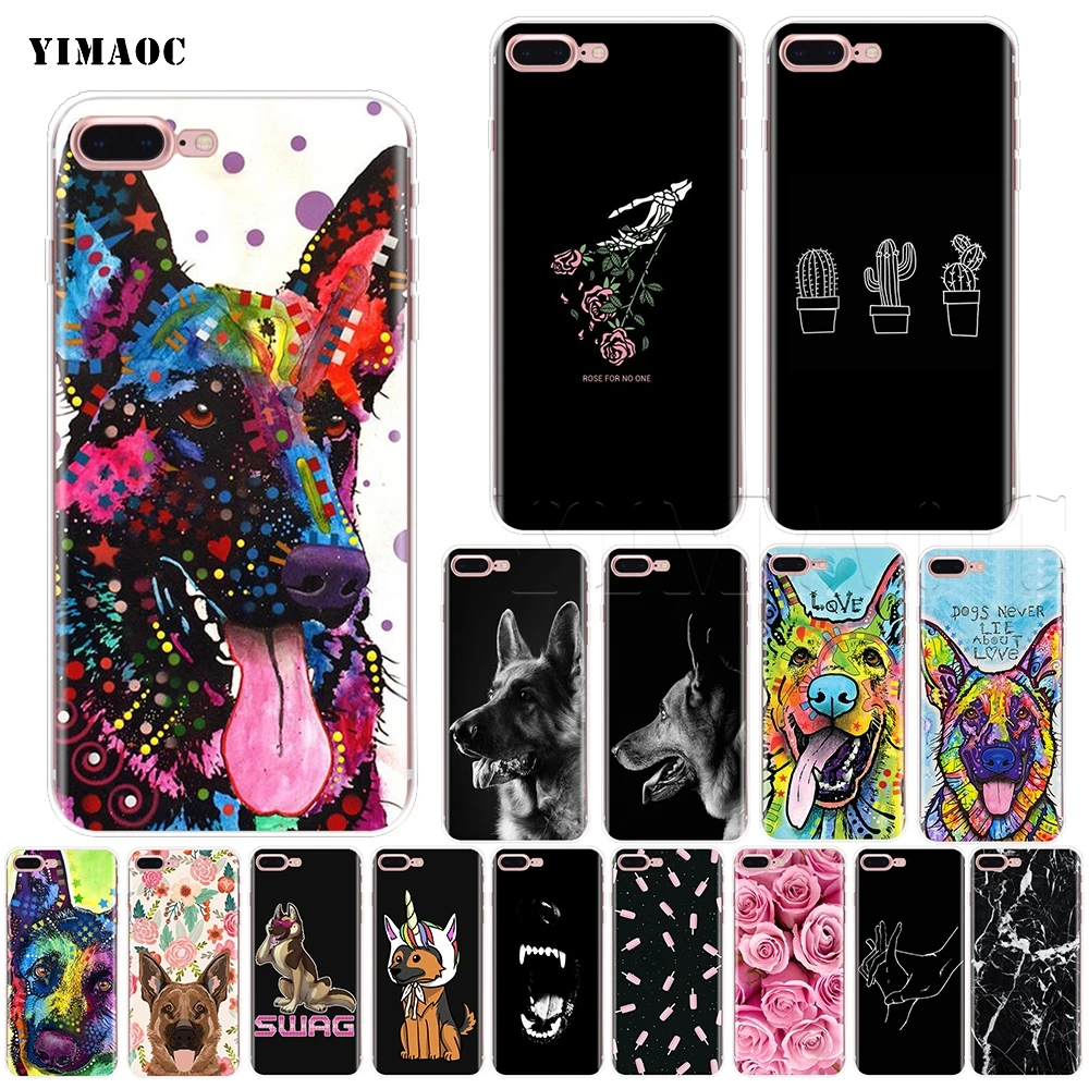 YIMAOC German Shepherd Dog Soft Silicone Case for iPhone 11 Pro XS Max XR X 8 7 6 6S Plus 5 5s se | Мобильные телефоны и