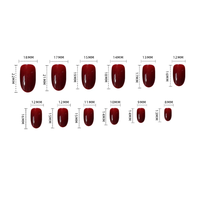 

24pcs Shiny Nail Patch Glue Type Removable Long Paragraph Fashion Manicure Save Time False Nails Patch Nails Accesorios