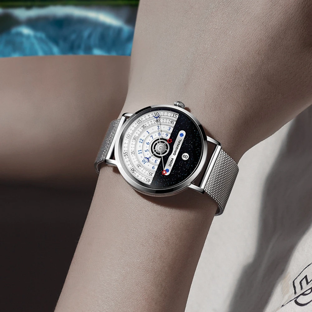 

DOM Men Watch Top Brand Luxury Wristwatch Japan Quartz Movement steel Mesh strap clock male Creative Personalized M-1288 Watches