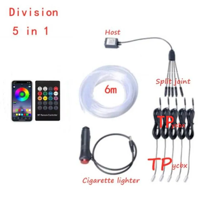 Автомобильный окружающий свет s EL неоновая проволочная лента освещение RGB