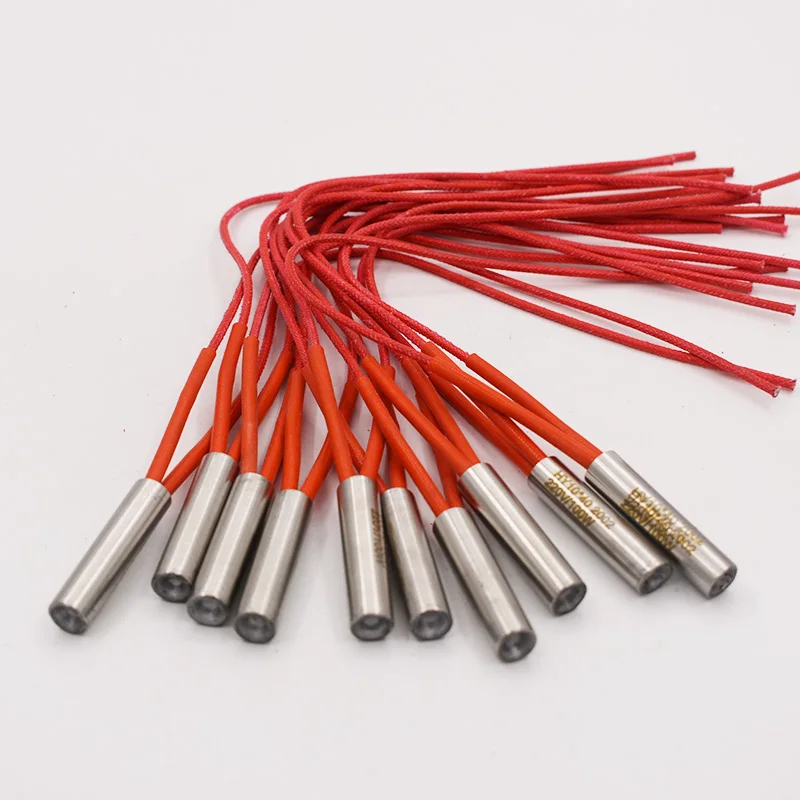 

Customized Stainless Steel 6x80mm Cartridge Heater 6mm Tube Diameter 24V/36V/110V/220V/380V 120W Electric Heater Element