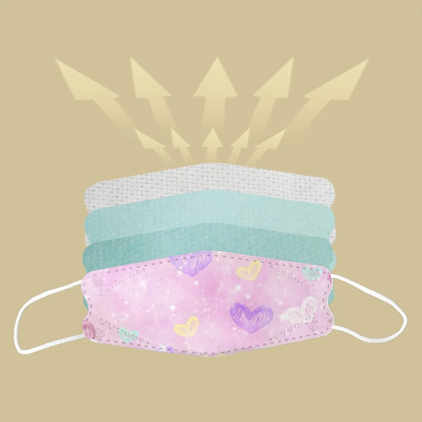 

Headband masque mascarillas 50PCS Adult Tie-dye Gradient Outdoor Mask Prevention Fish Non Woven Face Masks #