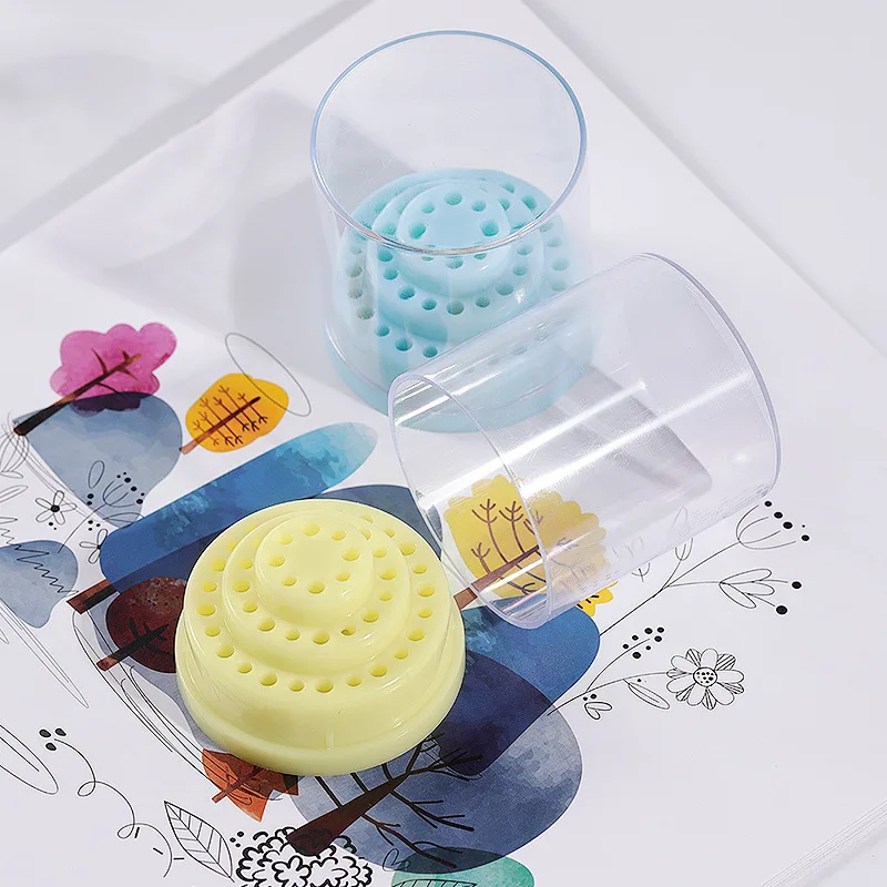 Многоцветный бокс для хранения фрез маникюра 48/7 отверстий с дисплеем |