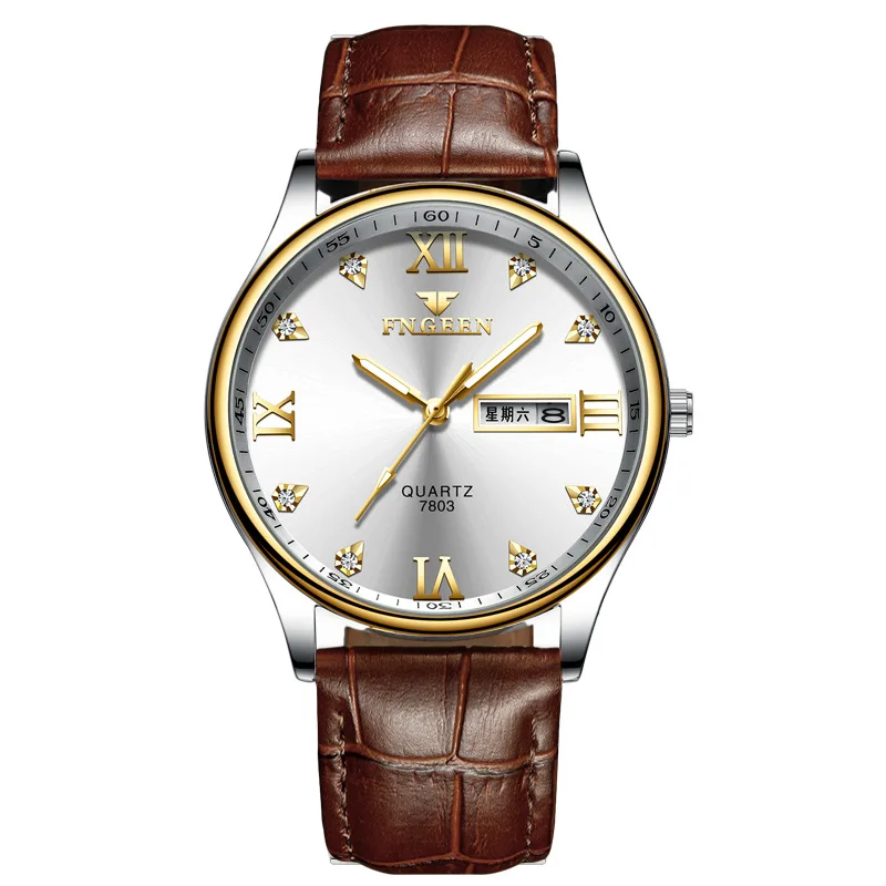 

2021 Sinobi Men's Quartz Watches Business Dress Waterproof Wristwatch Top Luxury Band Sports Watch For Men Relojes Para Hombre