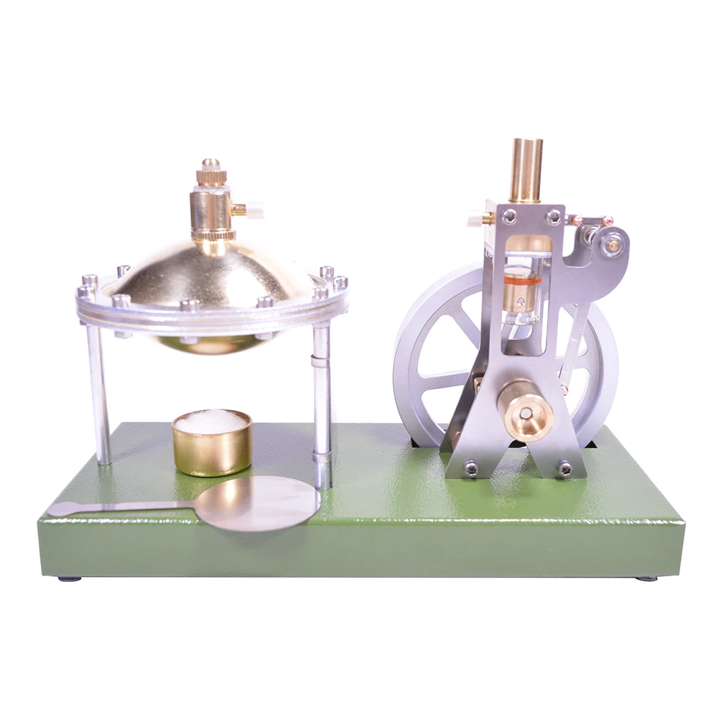 

Retro Metal Simulation Vertical Transparent Cylinder Steam Engine Model Educational Physics Experiment Toys Boiler