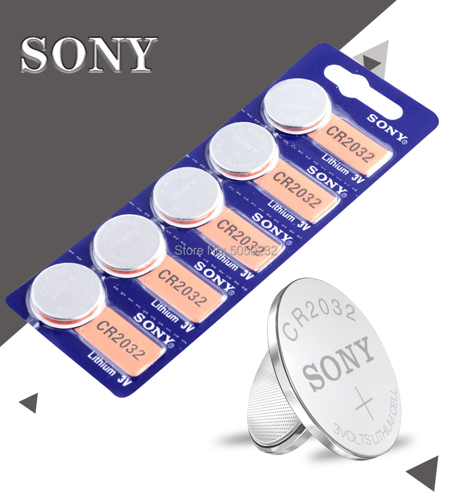 sony 500pc original cr2032 DL2032 ECR2032 5004LC KCR2032 BR2032 3v button battery coin car toy cell | Электроника