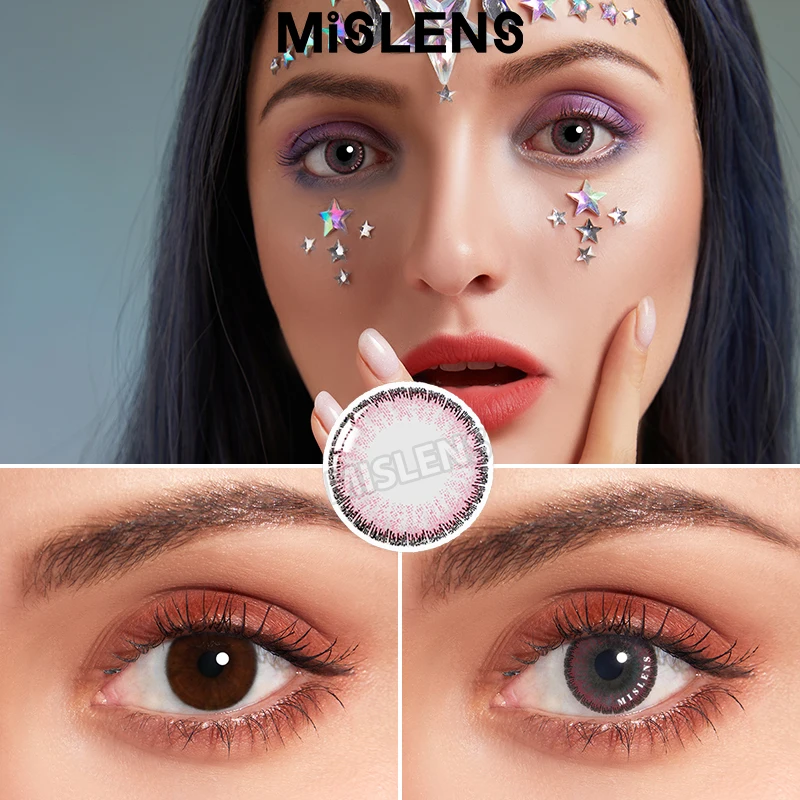 

Mislens 1 пара (2 шт.) цветные контактные линзы для глаз синие линзы цветные глаза натуральная косметика красота разноцветные линзы