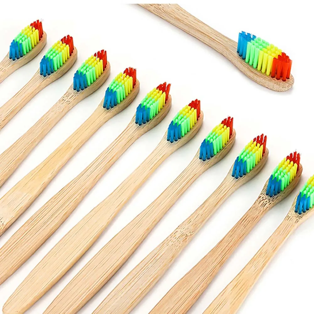 1 шт. Новинка деревянная Радужная красочная головка бамбуковое искусственное