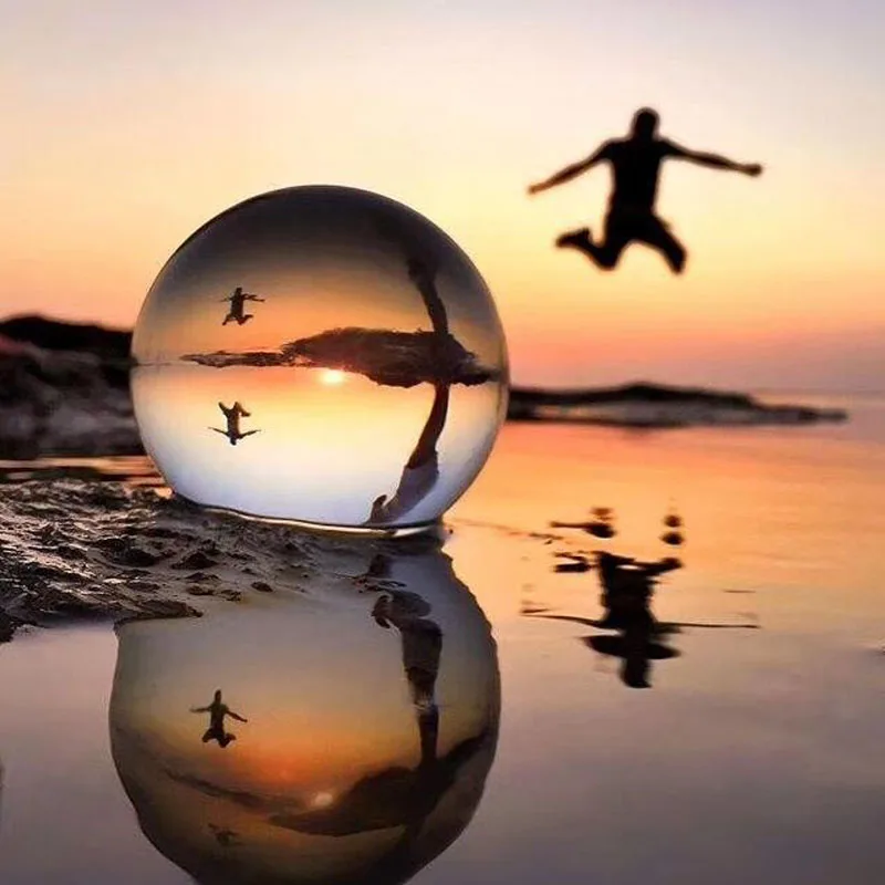 Волшебный хрустальный шар 80 мм кварцевый фэншуй стеклянная сфера для фотографии