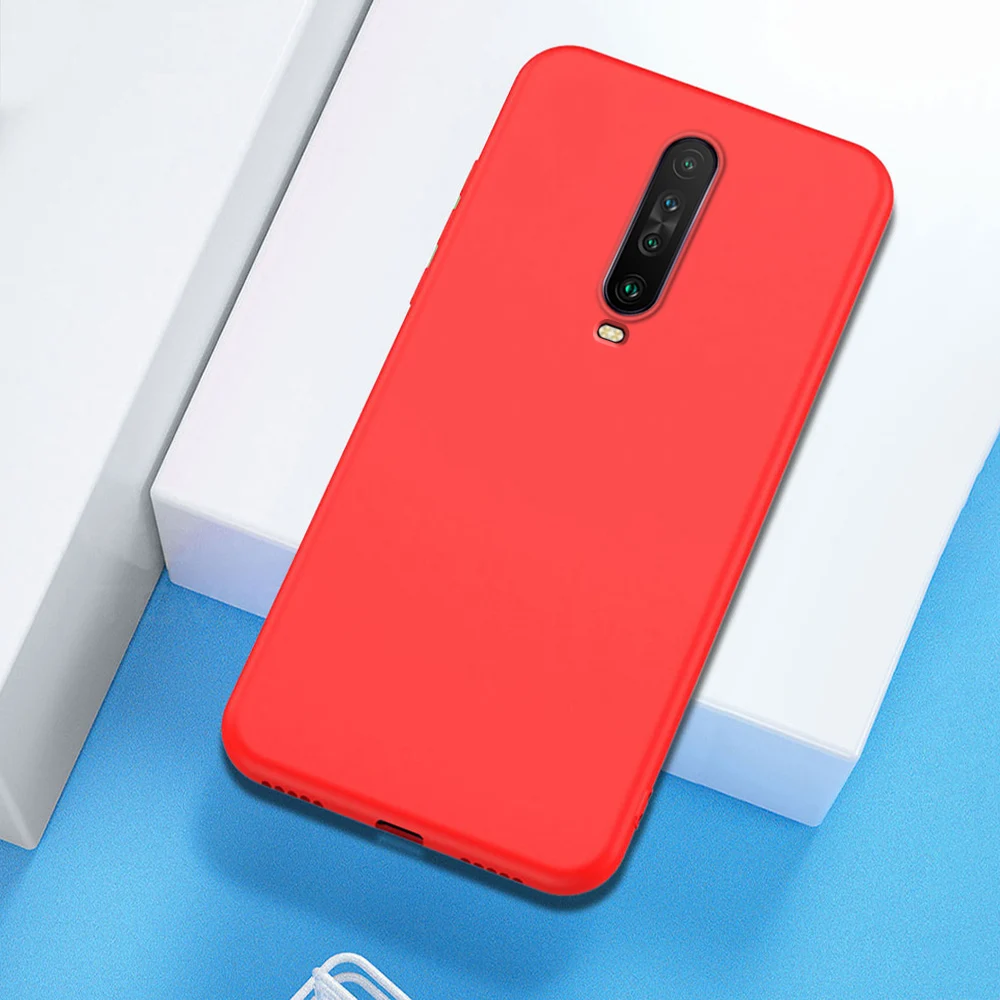 Для Red mi K30 5G чехол силиконовый мягкий чехол с покрытием для Xiaomi mi 9T A2 A3 Lite 8 9 SE Pocophone F1 Red mi Note 8 7 K20 Pro 7A 8A чехол - Цвет: Красный