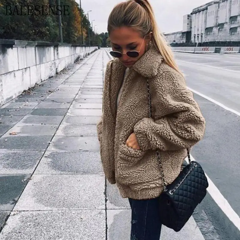 Осенне-зимнее плюшевое пальто для женщин 2019 уличная флисовая меховая Толстая