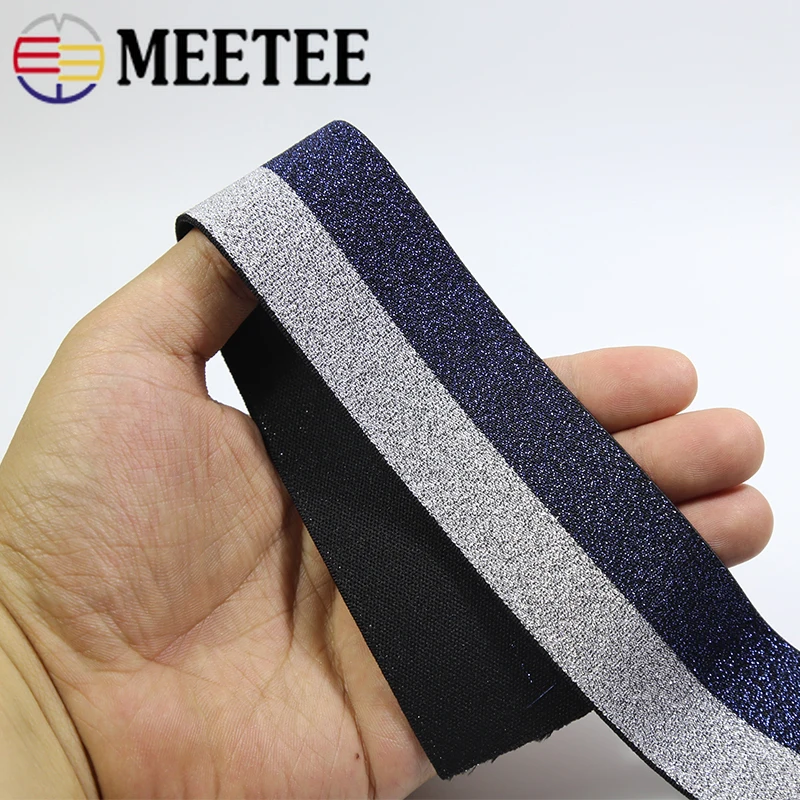 Meetee 40 мм мягкая кожа золото серебро нейлоновые эластичные ленты лямки штаны пояс