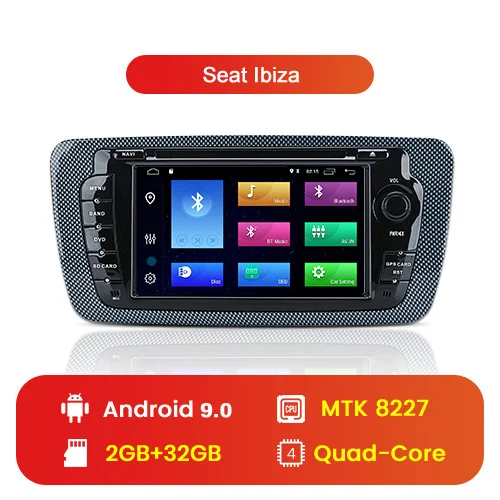 Android9 No Camera Junsun Android 7,1 Автомобильный DVD Радио для сиденья Ibiza 6j 2009 2010 2012 2013 gps навигация 2 Din экран Радио Аудио мультимедийный плеер - Цвет: Android9 No Camera