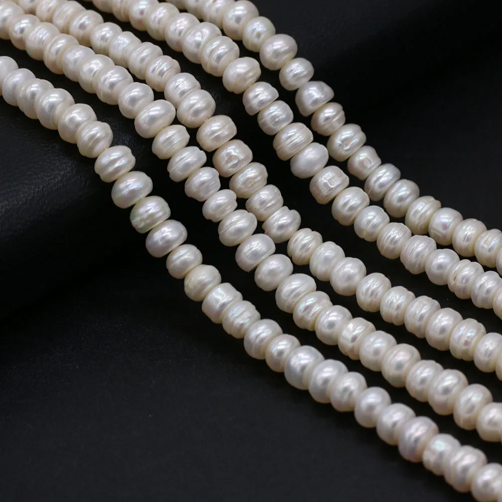 

Бусины-ААА из натурального пресноводного белого жемчуга, бусины-разделители для изготовления ювелирных изделий «сделай сам», шармов, брасл...