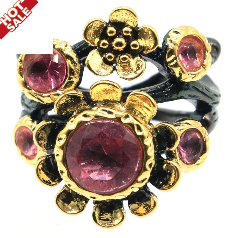 Женские серебряные кольца Неоготические с уникальным богемным дизайном цвет