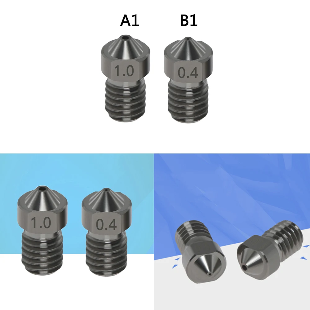 

3D Printer Parts Nozzle Brass Nozzle Extruder Nozzles 1mm / 0.4mm Harde nozzles 2019