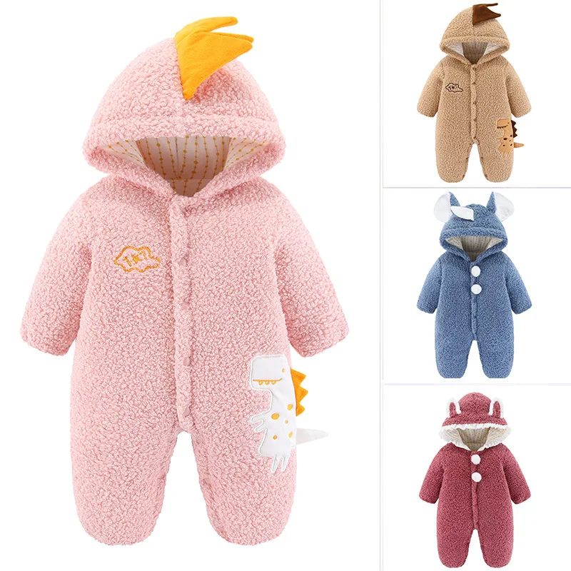 

Детский флисовый комбинезон с длинным рукавом, с капюшоном