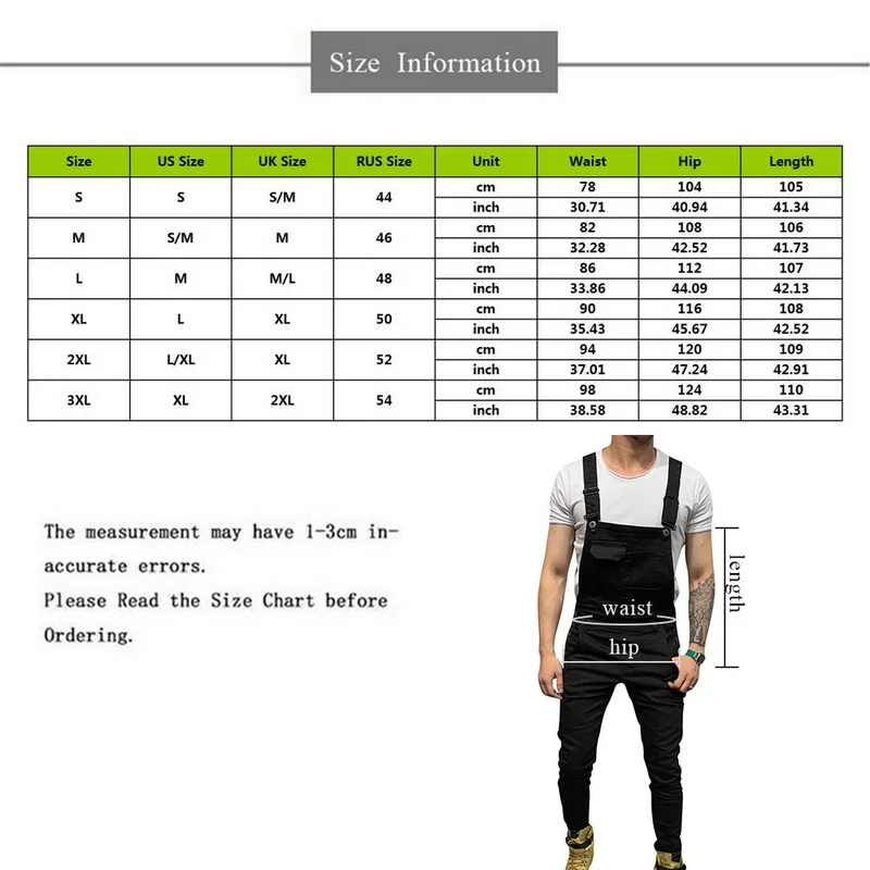 

Sfit High Street Pockets Jeans Men Fashion Slim Fit Denim Jumpsuits Modish Strap Overalls Casual Suspender Distressed Pant