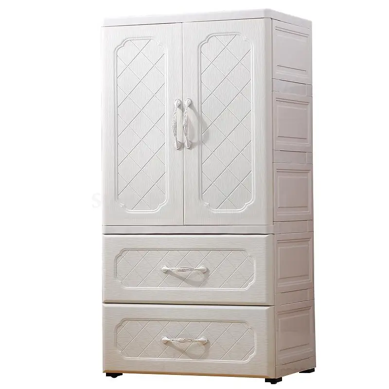 Шкаф для хранения детский гардероб пластиковый ящик простой маленький