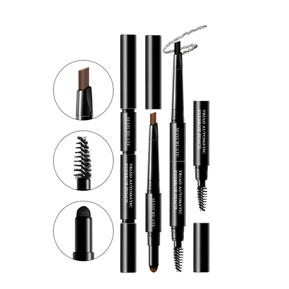 MayCreate 3 в 1 Набор бровей для женщин Водостойкий карандаш Кисть Для Пудры Пигмент