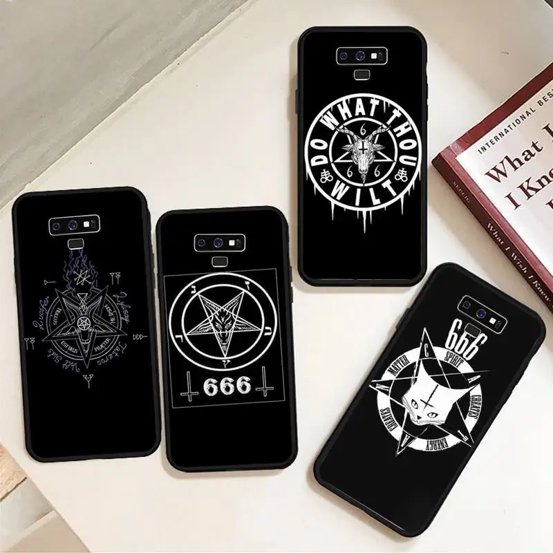 

Pentagram 666 Demonic Satanic Phone Case For Samsung A50 A51 A71 A20E A20S S10 S20 S21 S30 Plus ultra 5G M11 funda cover