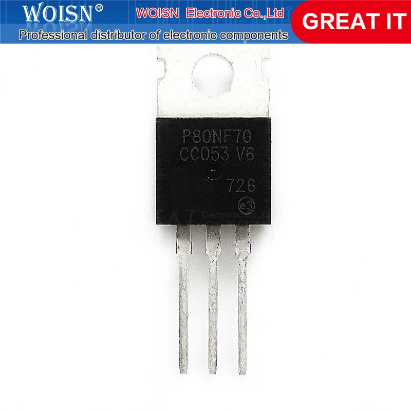 5 шт./лот STP80NF70 P80NF70 80NF70-220 новый оригинальный в наличии | Электронные компоненты и