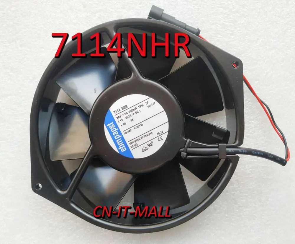 Новый вентилятор 7114NHR 24 в 19 Вт 2pin 790mA 172*150*38 мм для ACS400 ACS800|Компьютерные кабели и