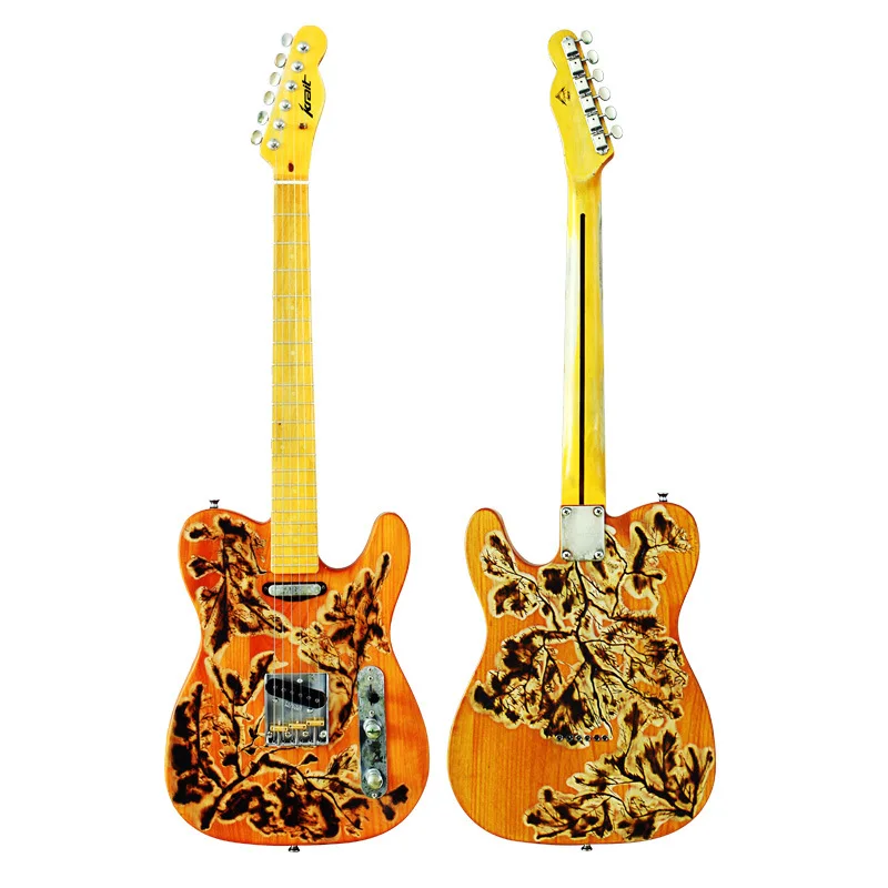 Новый продукт 100% ручная работа ретро электрогитара резная ольха|Гитары| |