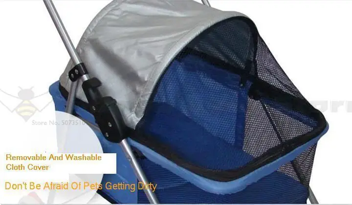 Dog Trailer Vegetable Dog Car Two-wheeled Car Small Dog Walking Pet Car Cat and Dog Out of The Wagon Folding Cart