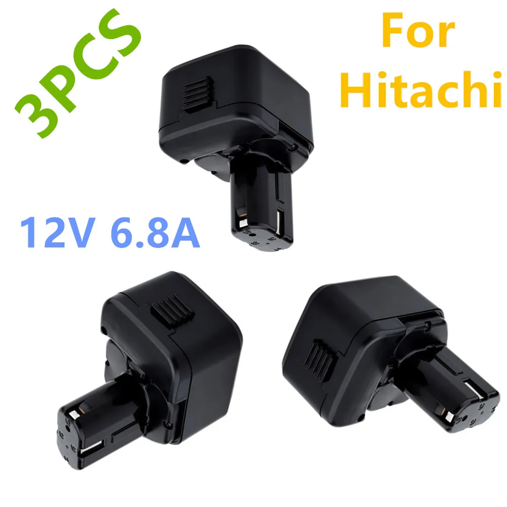 3 предмета в комплекте 12V для экскаватора Hitachi EB1214S DS12DVF3 Перезаряжаемые Батарея 6.8Ah